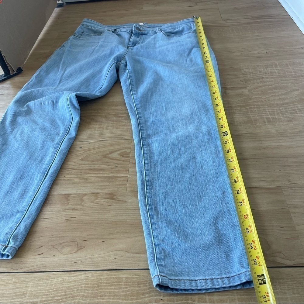 Eileen Fisher Organic Cotton Straight Stretch Ankle Jeans Sz 10 - Style #R18BD - Picture 9 of 11